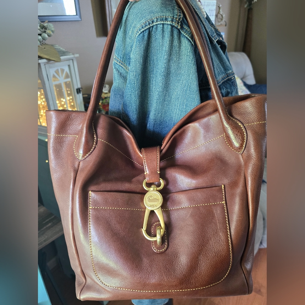 Dooney & Bourke Florentine Brown Leather Tote Bag